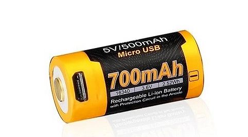 Baterie RCR 123A, Keeppower USB nabíjecí Li-on 3,7V, 1000 mAh